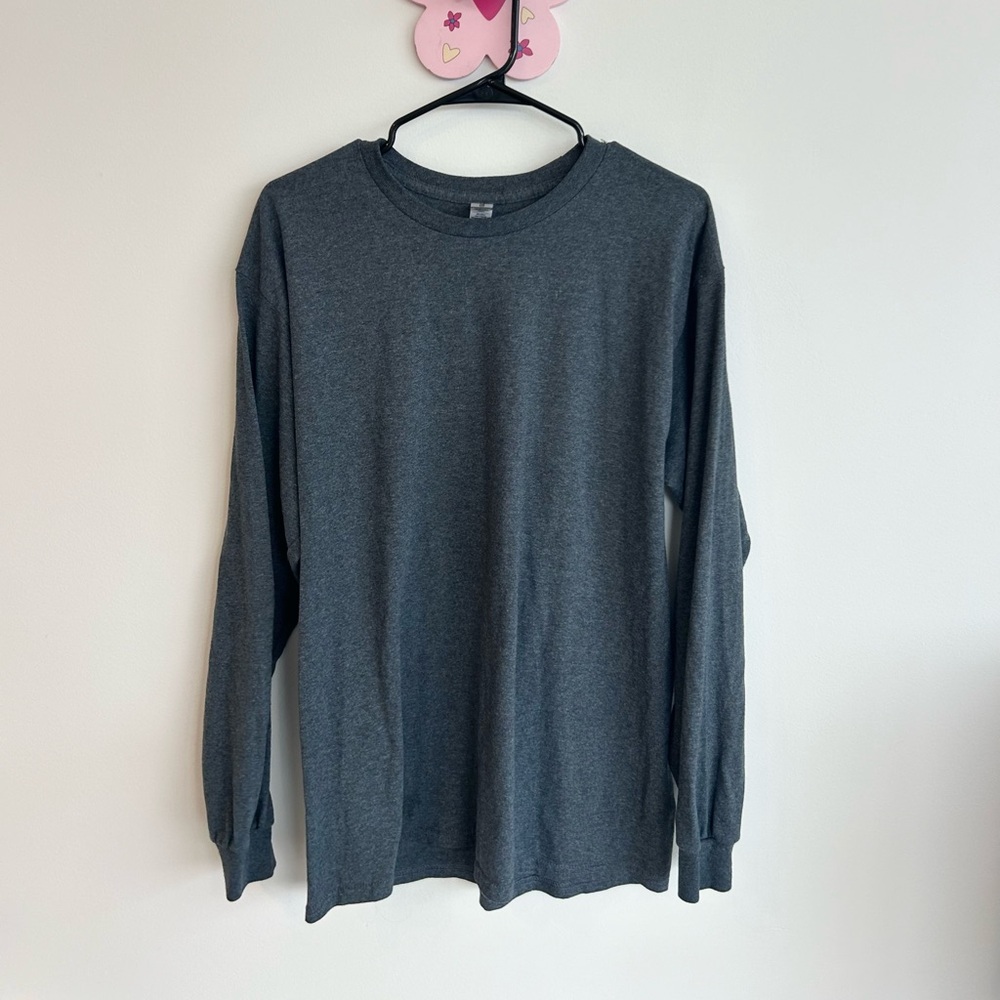 Gildan Charcoal Long Sleeve Tee for Men